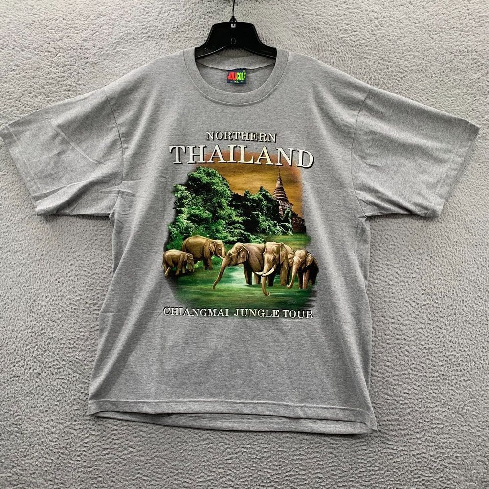 VTG JOLIGOLF Shirt Mens Size XL Tee Short Sleeve Extra Large Thailand Elephants